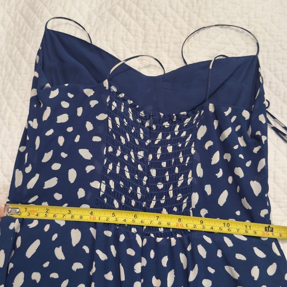 Reformation Juliette Midi Dress Moray Blue Spotted Dress Size 2 Women’s - Picture 14 of 15